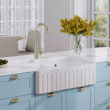Fireclay Ceramic Kitchen Sink with Ledge - Choice of Design and Style