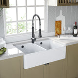 Double Bowl Butler Sink with Overflow - Choice of Tap and Waste - 795mm