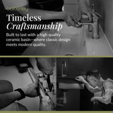 Contemporary Floor Standing Vanity Unit with Round Ceramic Basin – Gloss White, Choice of Doors, Drawers & Sizes