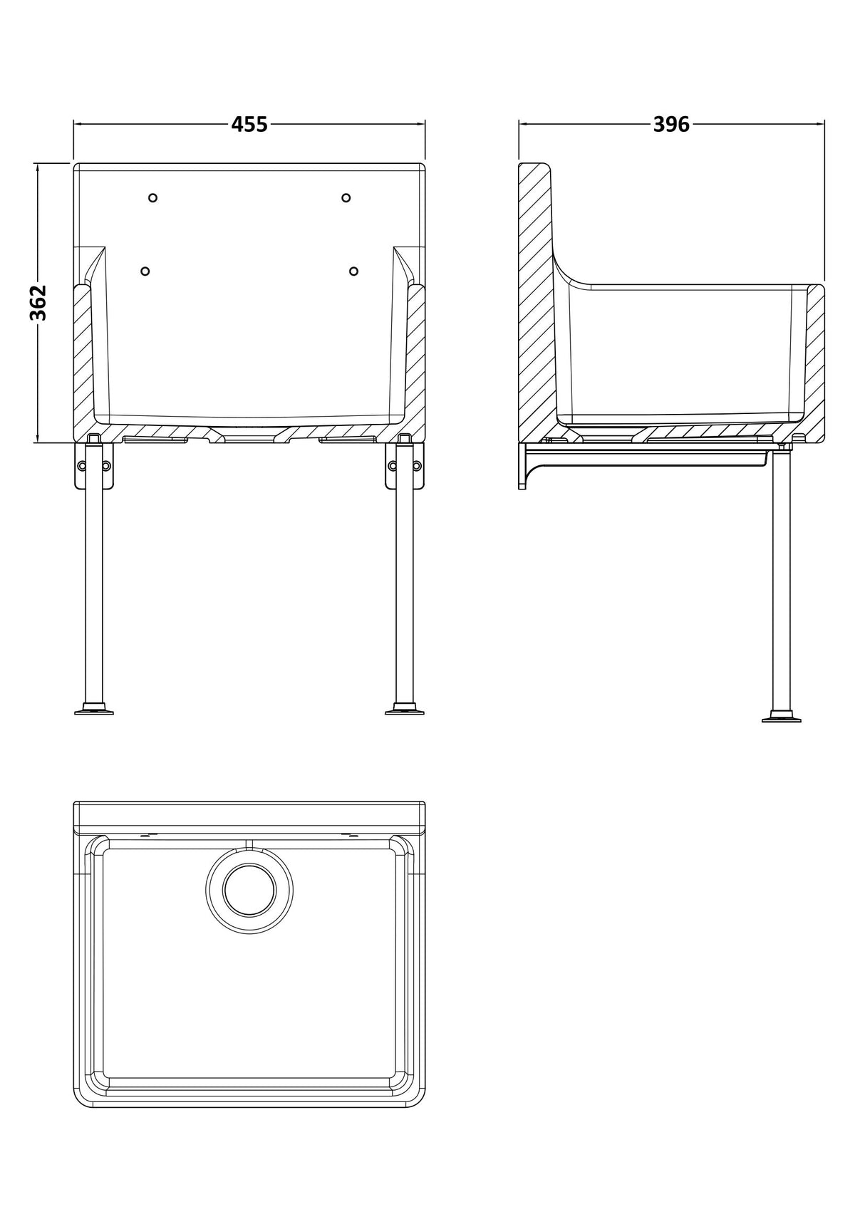 Single Bowl  Fireclay Ceramic Cleaner Sink w.Grid - Multiple Sizes and Accessories