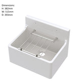 Single Bowl  Fireclay Ceramic Cleaner Sink w.Grid - Multiple Sizes and Accessories