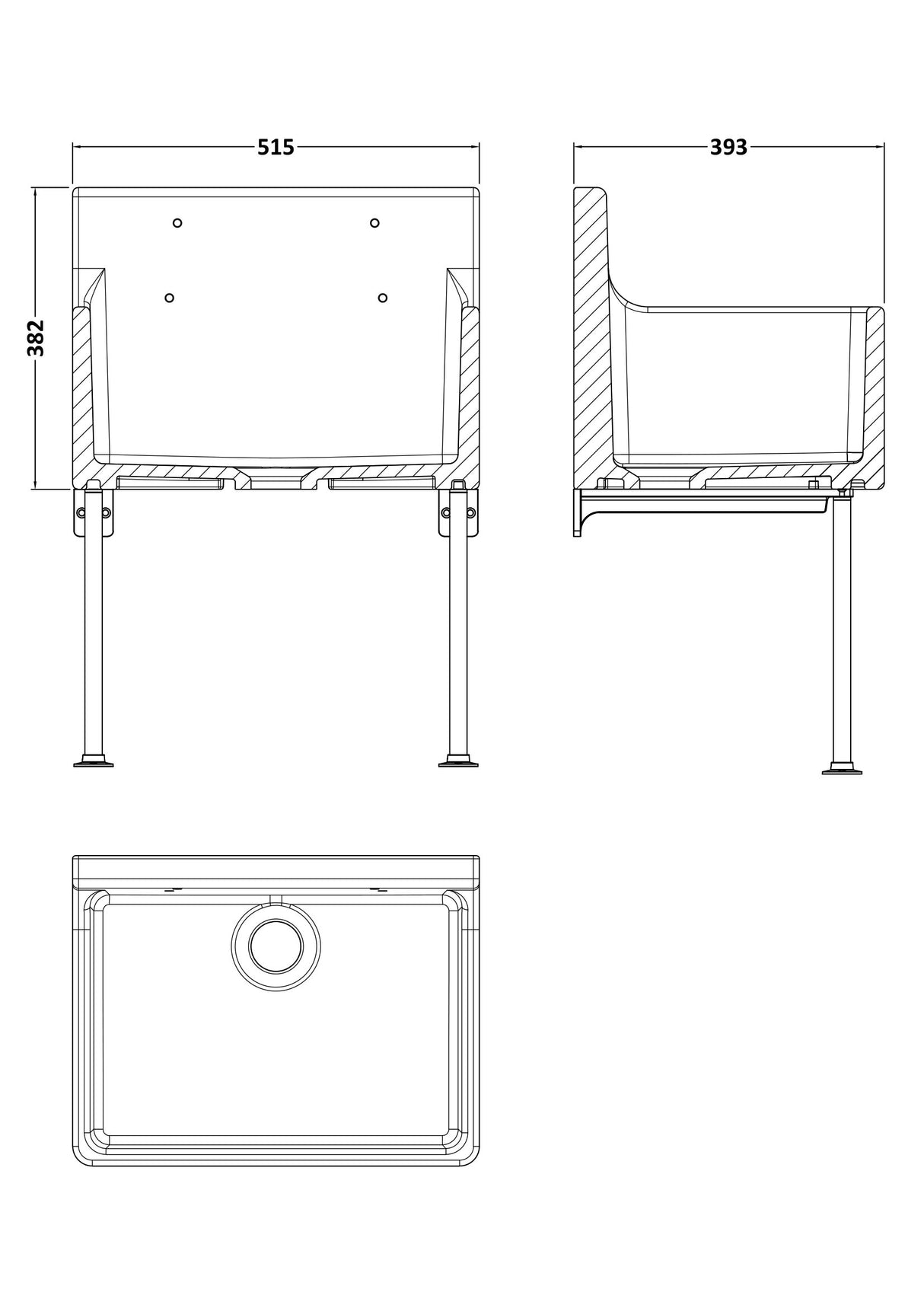 Single Bowl  Fireclay Ceramic Cleaner Sink w.Grid - Multiple Sizes and Accessories