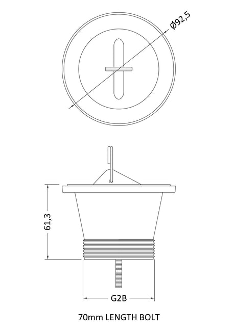 Cleaner Sink Waste with Plug with a Chrome Finish