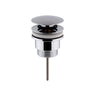 Universal Round Push Button Basin Waste, Slotted & Unslotted - Choice of Finish