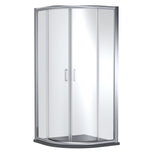 8mm Toughened Safety Glass Quadrant Shower Enclosure and Resin Shower Tray - Choice of Size and Finish