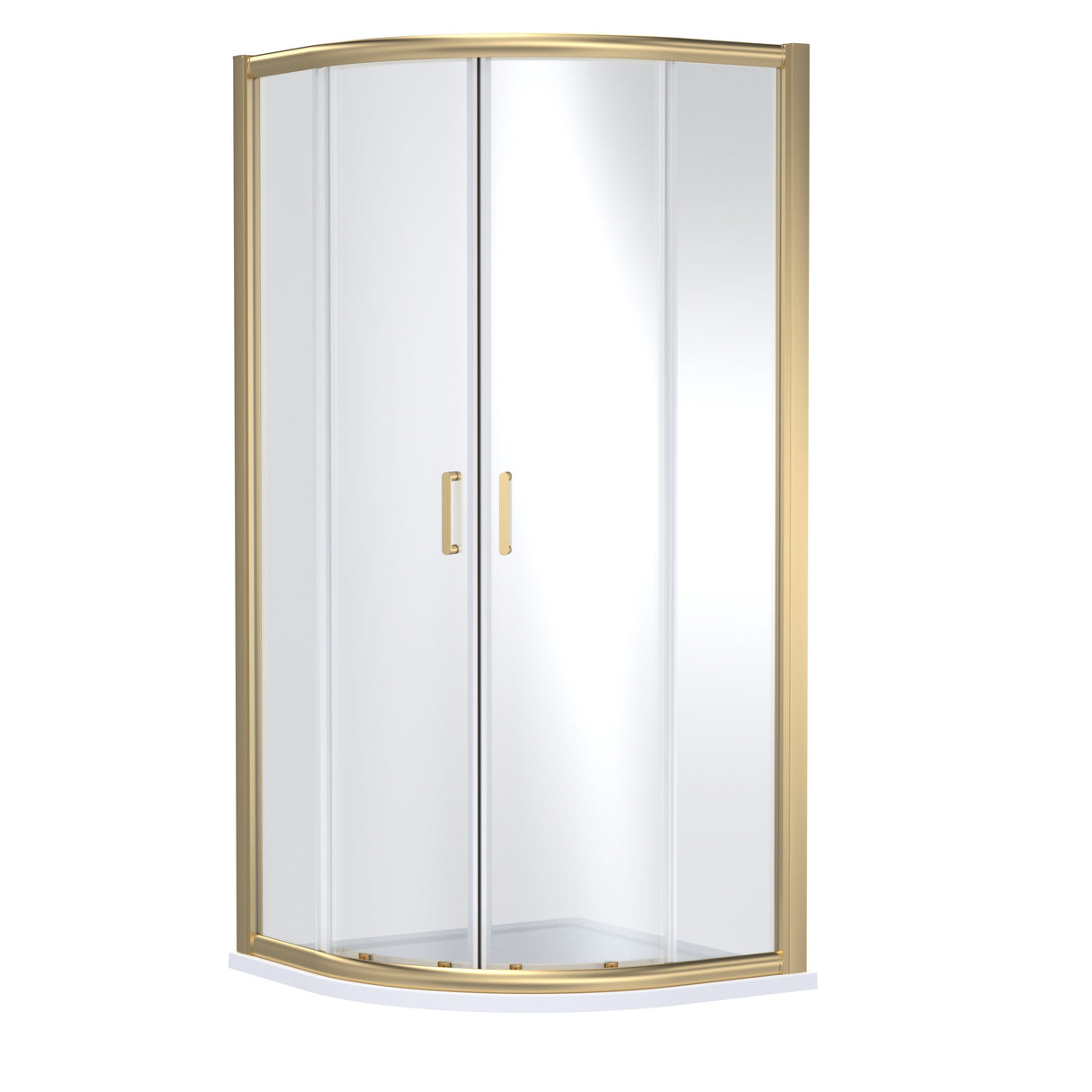8mm Toughened Safety Glass Quadrant Shower Enclosure and Resin Shower Tray - Choice of Size and Finish