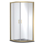 8mm Toughened Safety Glass Quadrant Shower Enclosure and Resin Shower Tray - Choice of Size and Finish