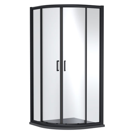 8mm Toughened Safety Glass Quadrant Shower Enclosure and Resin Shower Tray - Choice of Size and Finish