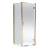 8mm Toughened Safety Glass Hinged Shower Door, Side Panel and Shower Tray - Choice of Size and Finish
