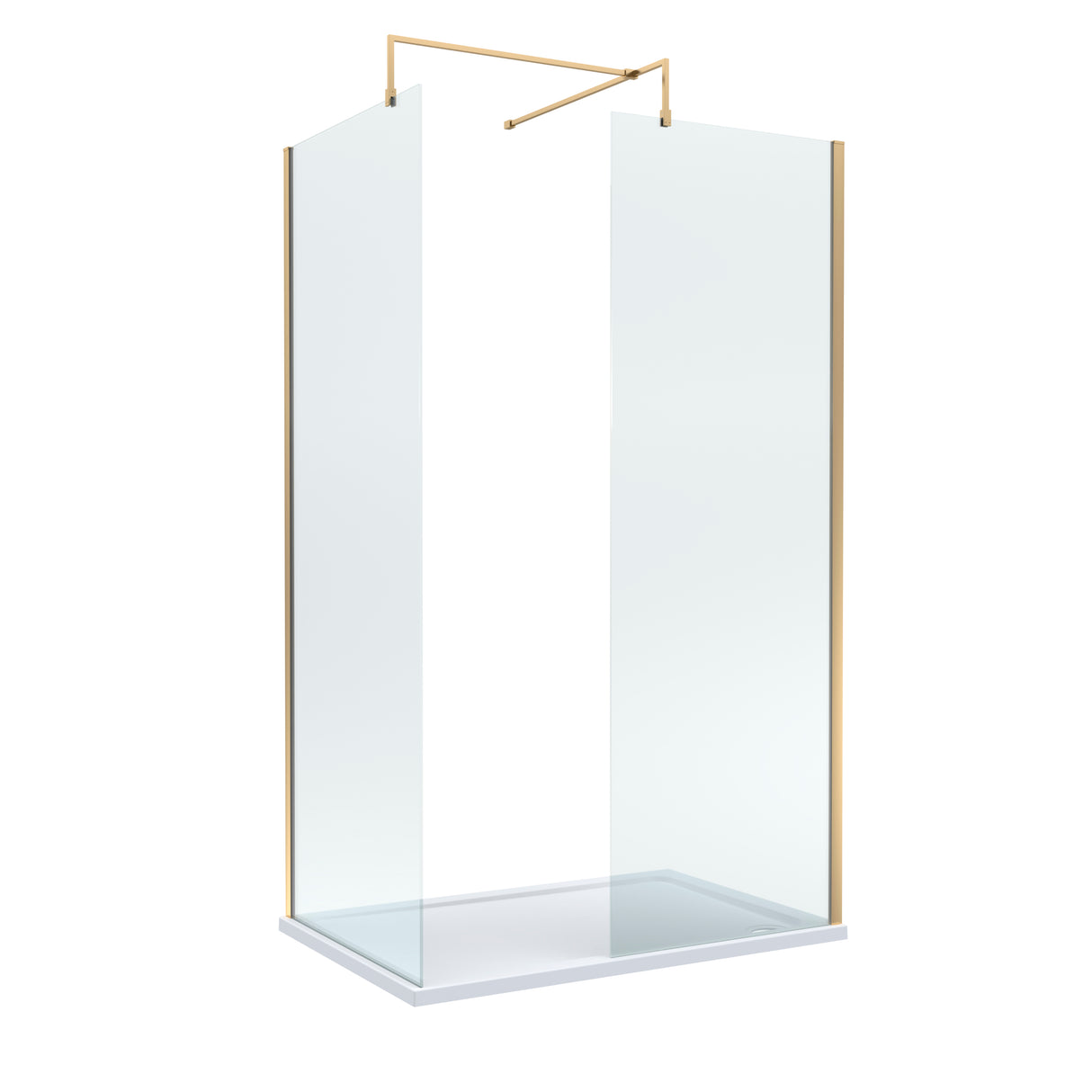 8mm Glass Walk In Wetroom Screens and Shower Tray - Choice of Size and Finish