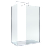 8mm Glass Walk In Wetroom Screens and Shower Tray - Choice of Size and Finish