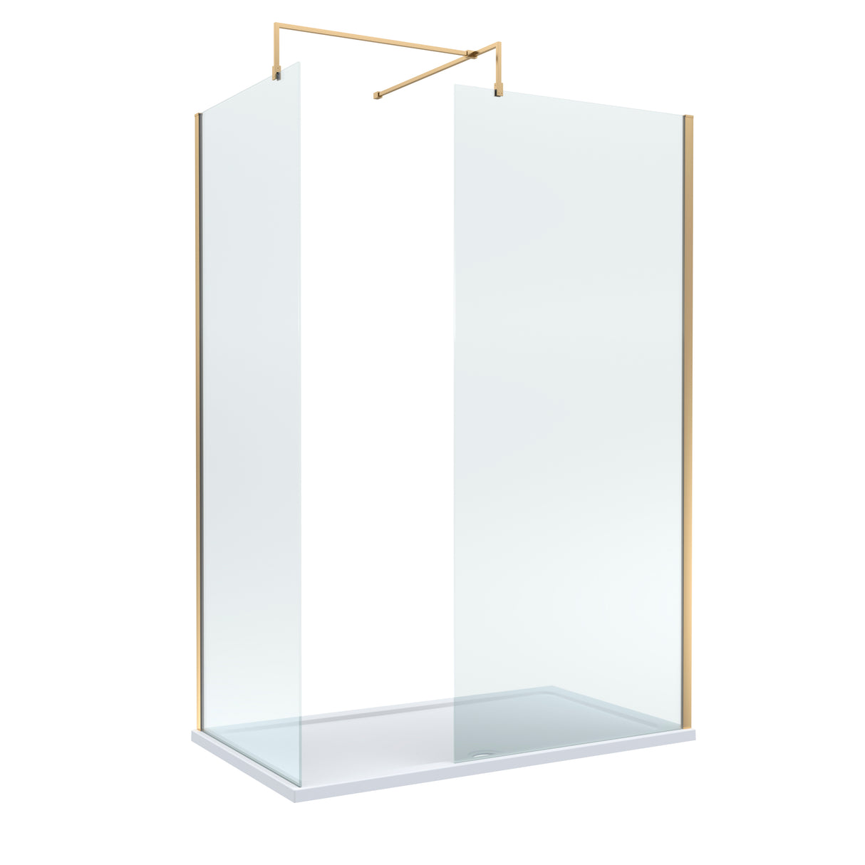 8mm Glass Walk In Wetroom Screens and Shower Tray - Choice of Size and Finish