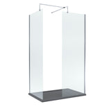 8mm Glass Walk In Wetroom Screens and Shower Tray - Choice of Size and Finish