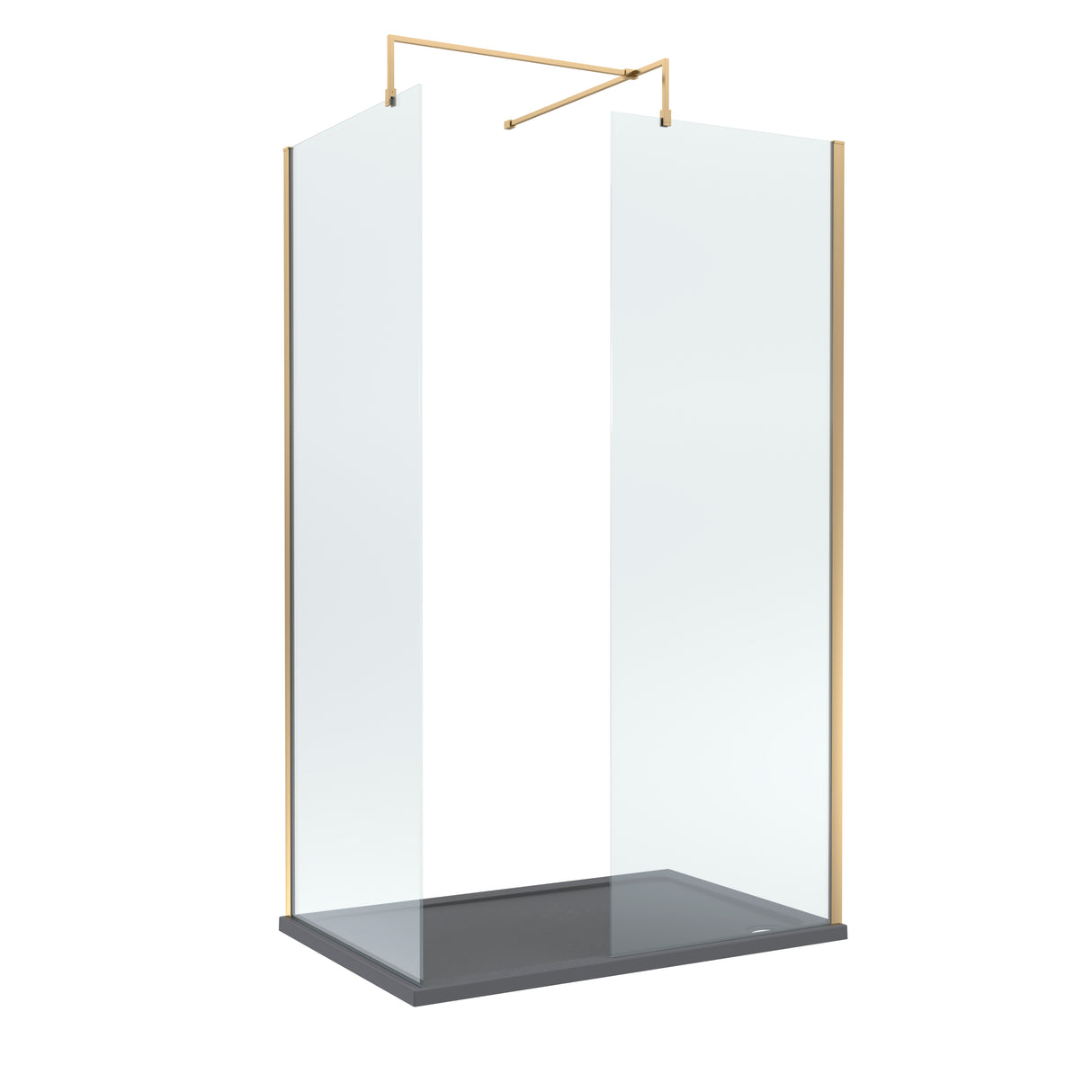 8mm Glass Walk In Wetroom Screens and Shower Tray - Choice of Size and Finish