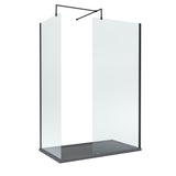 8mm Glass Walk In Wetroom Screens and Shower Tray - Choice of Size and Finish