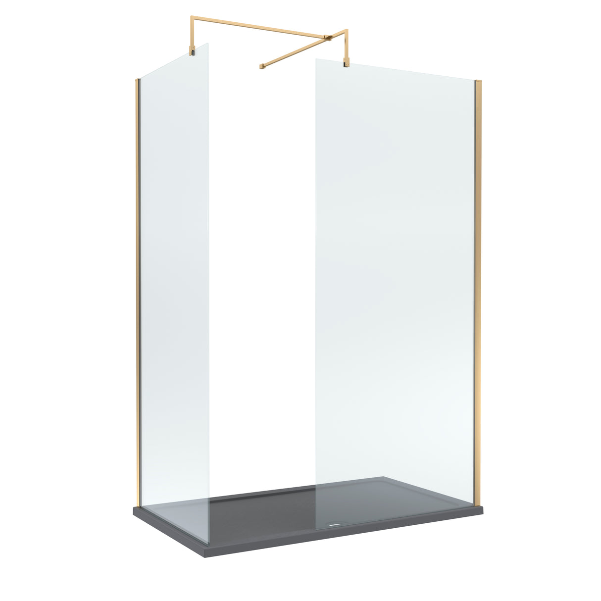 8mm Glass Walk In Wetroom Screens and Shower Tray - Choice of Size and Finish