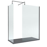 8mm Glass Walk In Wetroom Screens and Shower Tray - Choice of Size and Finish
