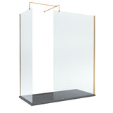 8mm Glass Walk In Wetroom Screens and Shower Tray - Choice of Size and Finish