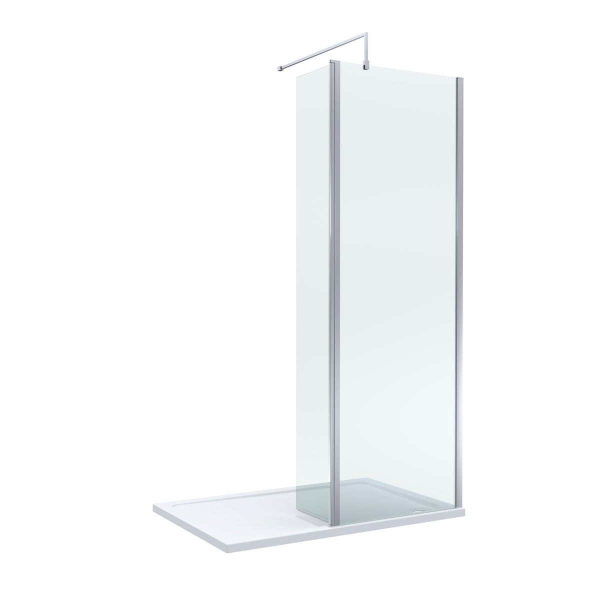 Hapi Walk In Screen Contemporary 8mm Glass Walk In Wetroom Screen and Hinged Return Screen ...
