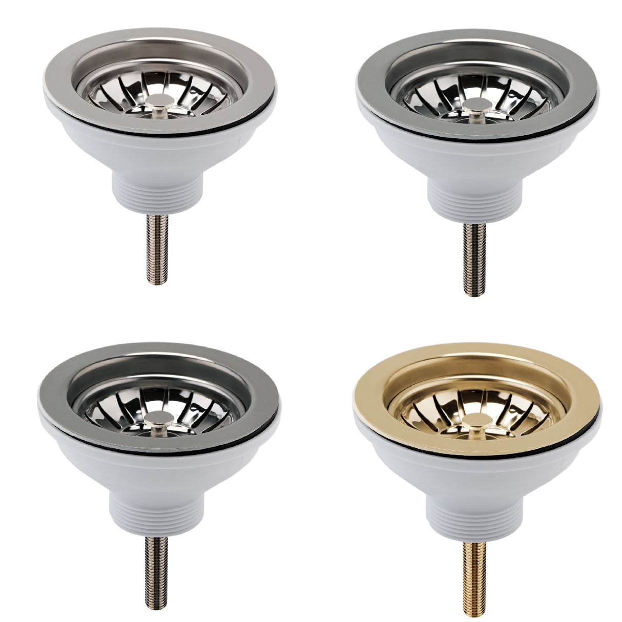 90mm Fireclay Kitchen Sink Basket Strainer Waste - Multiple Colours Available