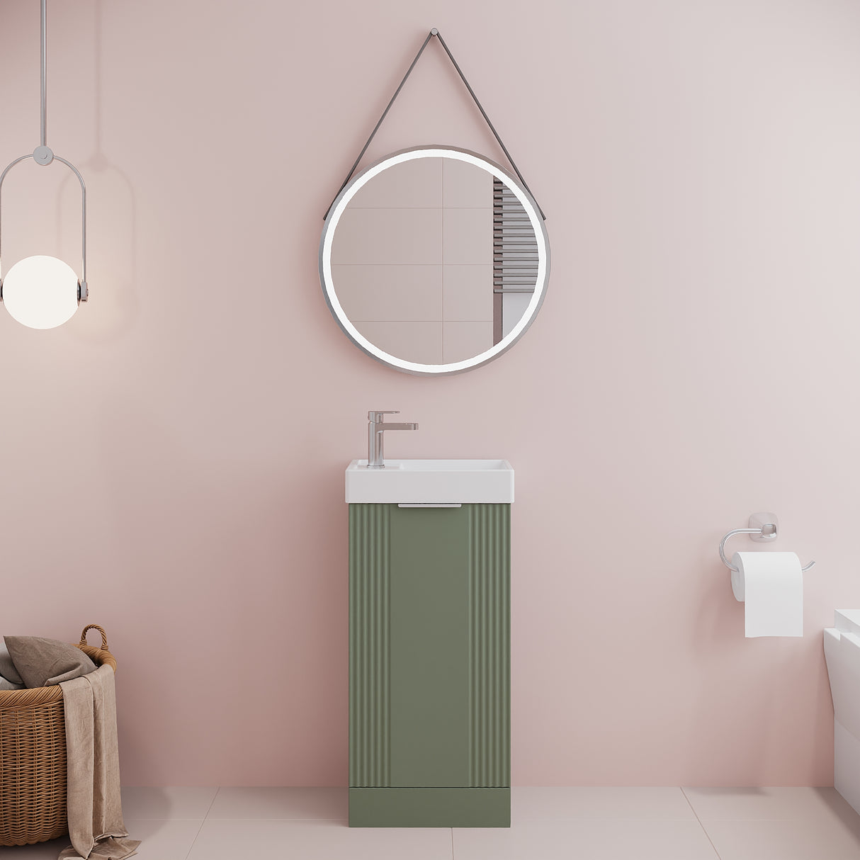 Retro Floor Standing  Bathroom Cloakroom Vanity Basin Unit - Multiple Colours