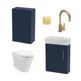 Power Wall Hung Cloakroom Bundle - Vanity, WC Unit, Toilet & Tap