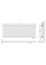 Contemporary Square Horizontal Double Panel Radiator - Choice of Size and Colour