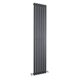 Vertical Single Panel Radiator – Square Design, Anthracite or Satin White, 1500mm & 1800mm