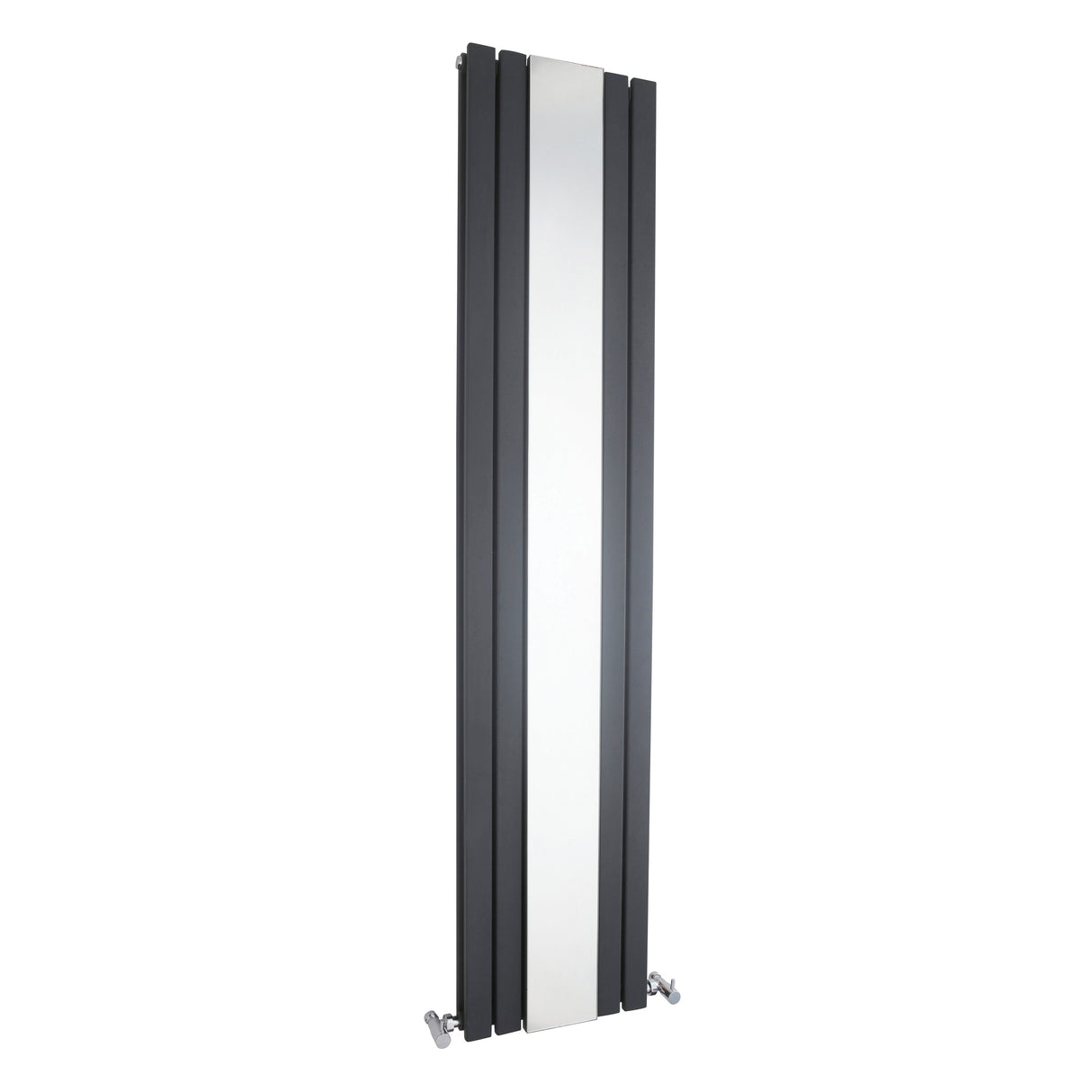 Square Vertical Double Panel Radiator with Mirror - 1800mm x 354mm - 3344 BTU