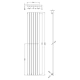 Vertical Single Panel Radiator – Square Design, Anthracite or Satin White, 1500mm & 1800mm