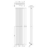 Modern Square Vertical Double Panel Radiator - Choice of Size and Finish