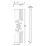 Curved Designer Radiator - 1775mm x 450mm - 2020 BTU