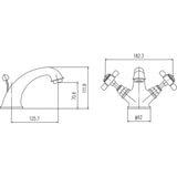 Balterley Hanchurch Traditional Mono Basin Mixer Tap - Chrome or Brushed Brass