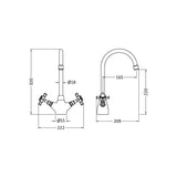 Traditional Mono Mixer Kitchen Tap - Multiple Handle and Finish Options Available