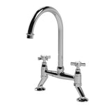 Traditional Bridge Mixer Kitchen Tap - With Multiple Finishes and Handle Options Available