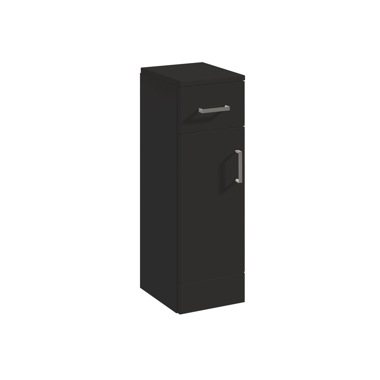 Modern Bathroom Floor Standing 1 Door, 1 Drawer Storage Cabinet – 250 x 300mm, Dark Grey