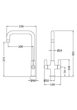 Kuma Kitchen Mono Mixer Tap - Multiple Lever and Finishes Available