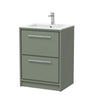 Contemporary Floor Standing 2 Drawer Vanity Unit - Choice of Colour, Basin Type and Size