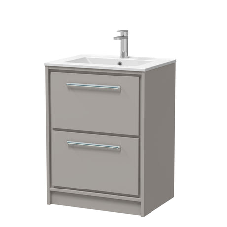 Contemporary Floor Standing 2 Drawer Vanity Unit - Choice of Colour, Basin Type and Size