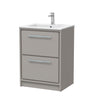 Contemporary Floor Standing 2 Drawer Vanity Unit - Choice of Colour, Basin Type and Size