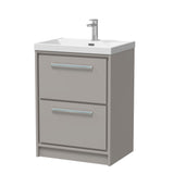 Contemporary Floor Standing 2 Drawer Vanity Unit - Choice of Colour, Basin Type and Size