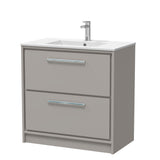 Contemporary Floor Standing 2 Drawer Vanity Unit - Choice of Colour, Basin Type and Size