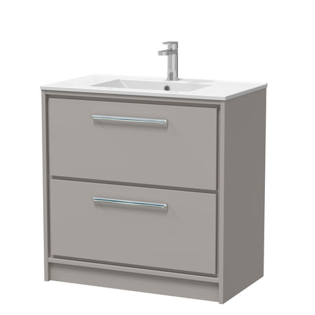 Contemporary Floor Standing 2 Drawer Vanity Unit - Choice of Colour, Basin Type and Size