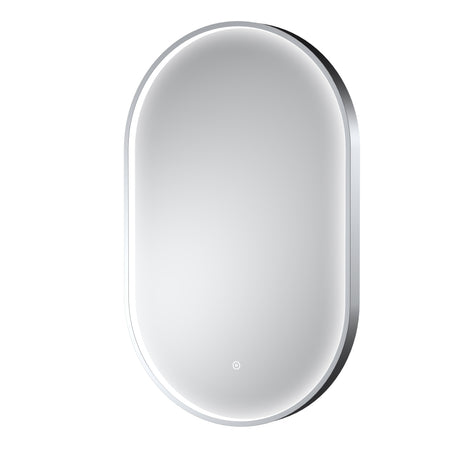 Contemporary Oval Inset Framed LED Touch Sensor Mirror - 800 x 500mm