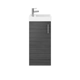 Compact Cloakroom Vanity Basin Unit, 400mm - Choice of Mount Type, Colour and Handle Finish