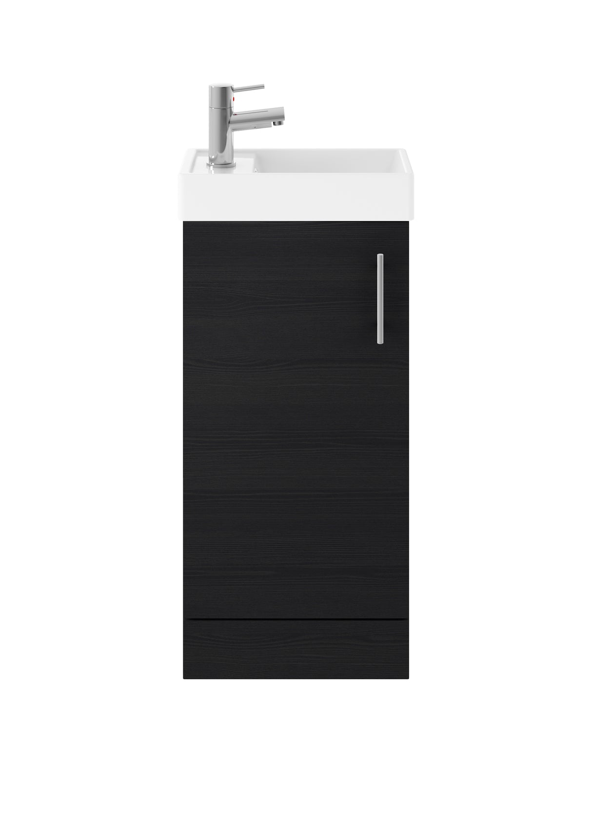 Compact Cloakroom Vanity Basin Unit, 400mm - Choice of Mount Type, Colour and Handle Finish