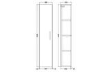 300mm Wall Hung 1 Door Tall Unit – Choice of Colour and Handle Finish
