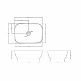 Soft Rectangular Countertop Basin – Gloss White Ceramic Vessel Without Overflow