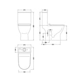 Curve Cloakroom Set - Wall Hung Vanity Basin Unit, Toilet and Mono Basin Mixer Tap