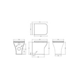 Retro Cloakroom Suite - Wall Hung Basin Unit, Toilet & Tap